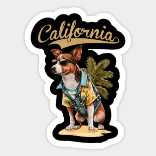 Sunshine Woofs Dogs Soaking Up the California Summer Bliss Sticker
